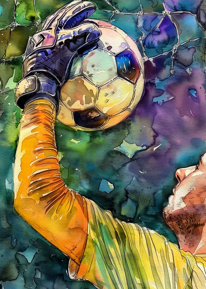 Goalkeeper's Game Save by Justyna Jaszke — canvas wall art