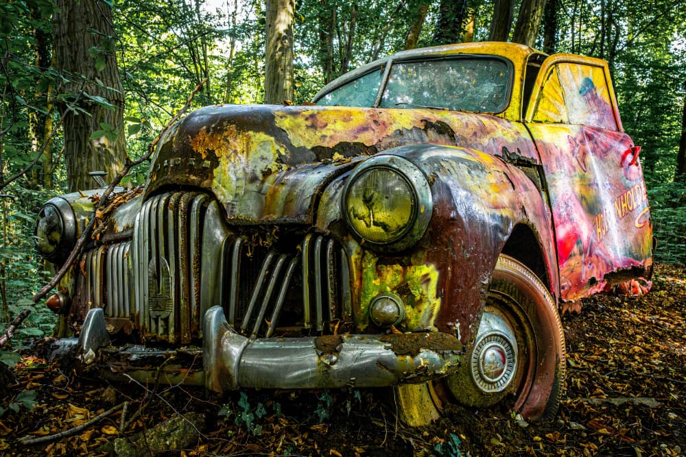 Abandoned Vintage Truck by Adam Dauria ☂ — canvas wall art