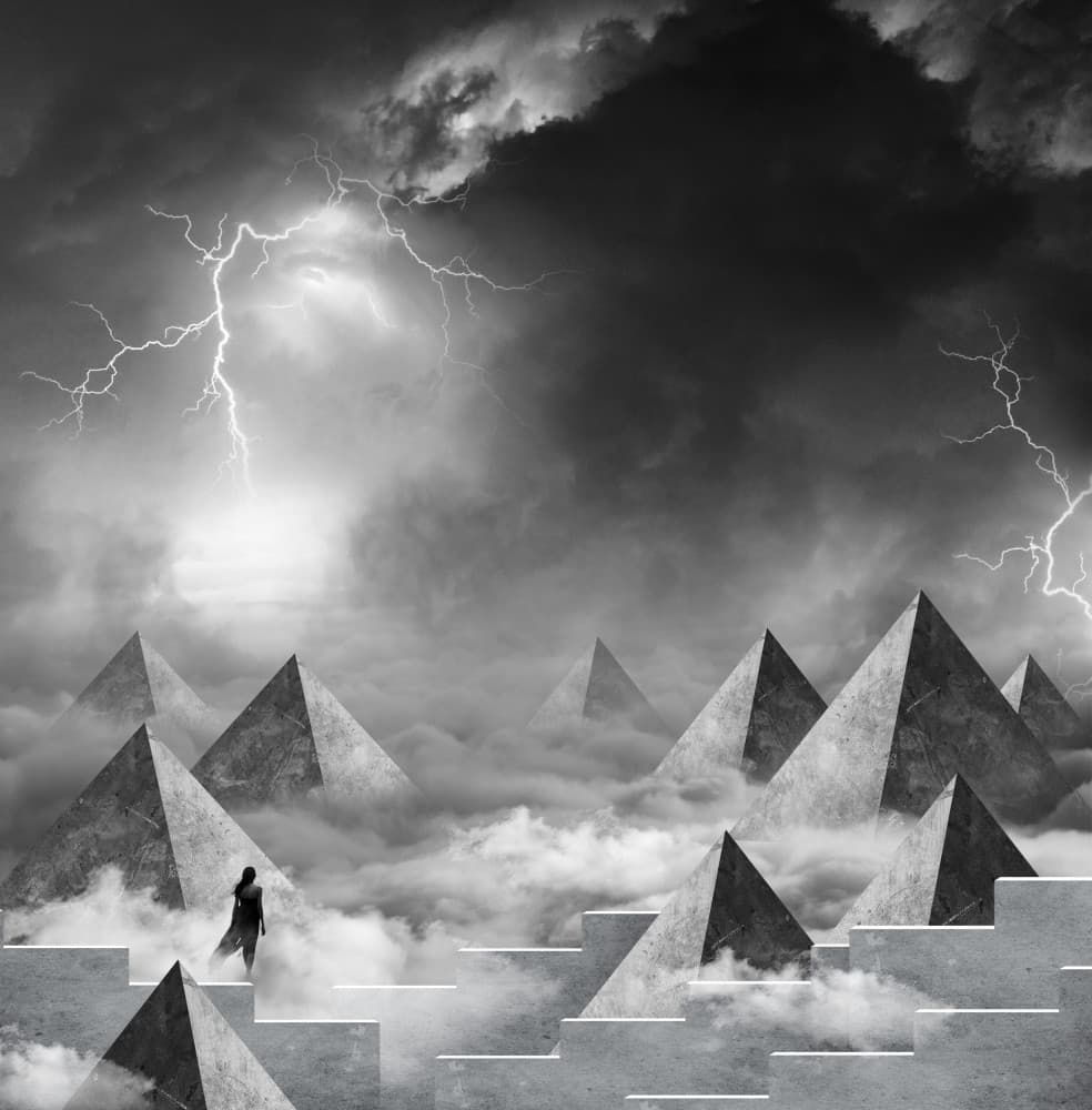 Stairway to Pyramids by Hari Sulistiawan — canvas wall art