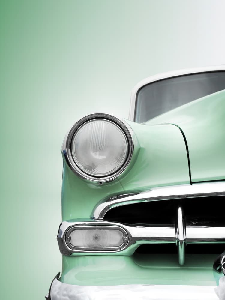 Vintage Green Auto by Beate Gube — canvas wall art