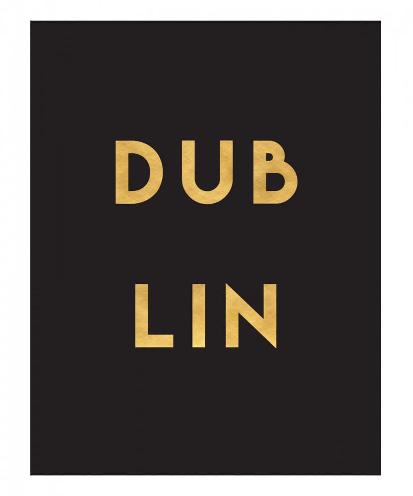 Dublin Gold Minimalist by Emiliano Deificus — canvas wall art