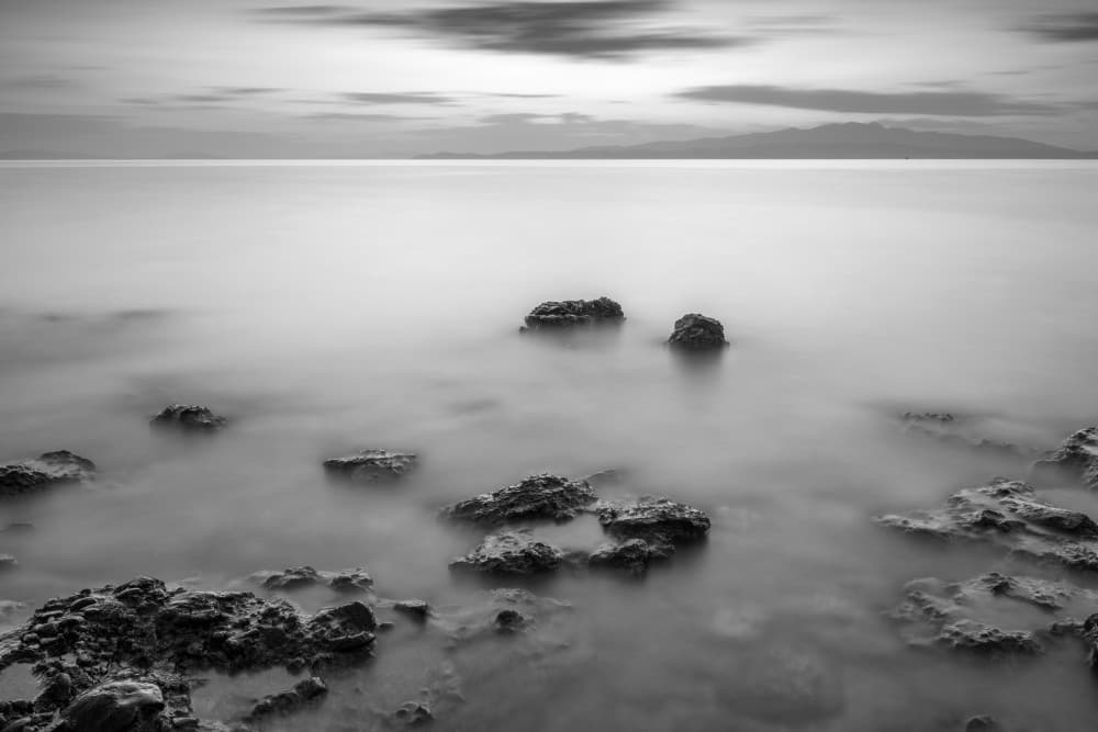 Calm Misty Seascape by Catalin Baican — canvas wall art