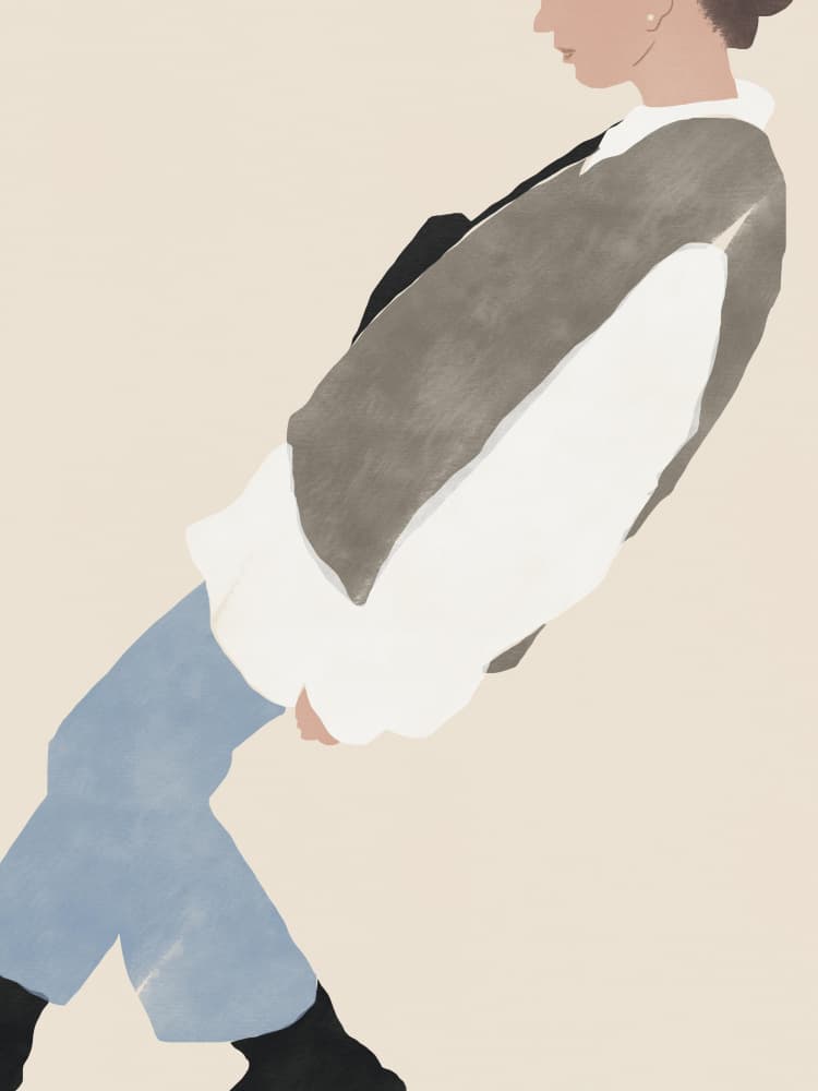 Modern Fashion Lean by Little Dean — canvas wall art