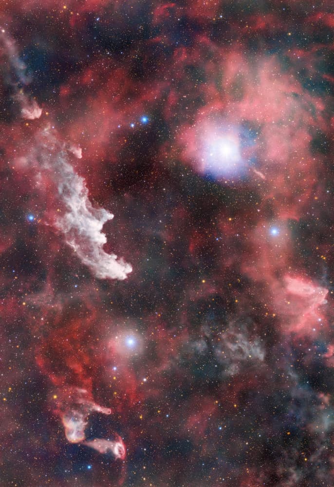 Vibrant Cosmic Nebula by Rosa María Rodríguez — canvas wall art