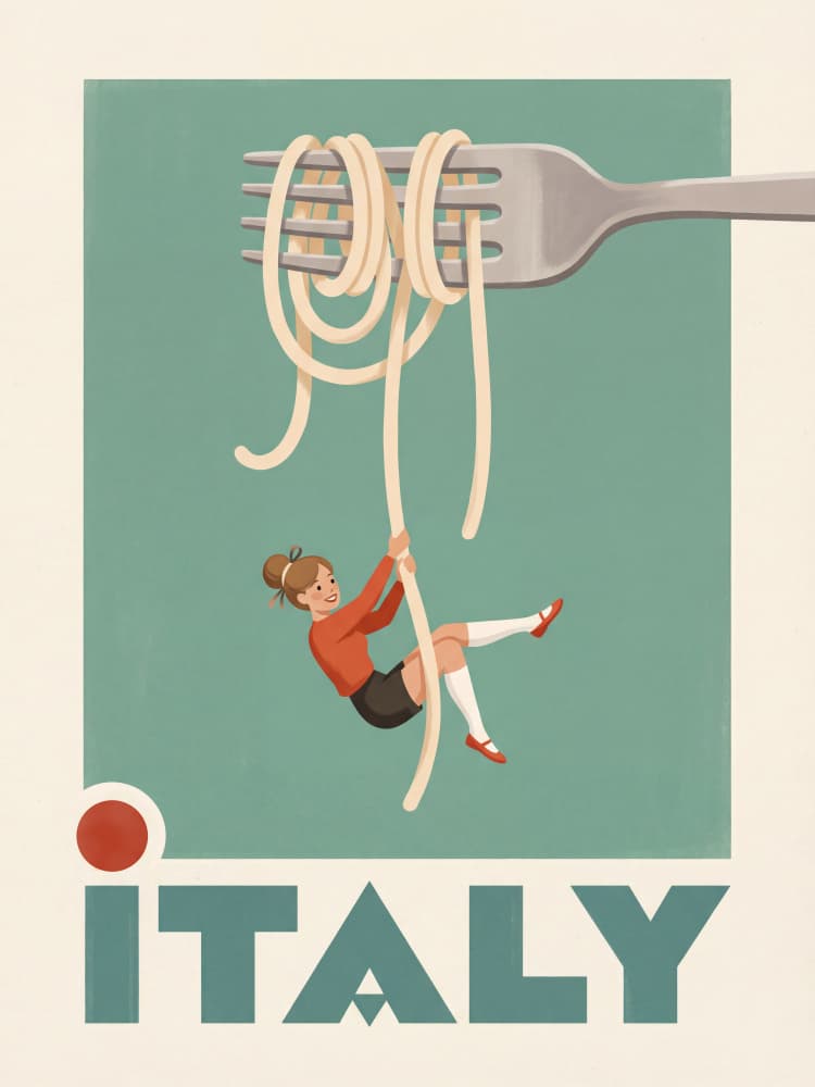 Italy Pasta Adventure by Andreas Magnusson — canvas wall art