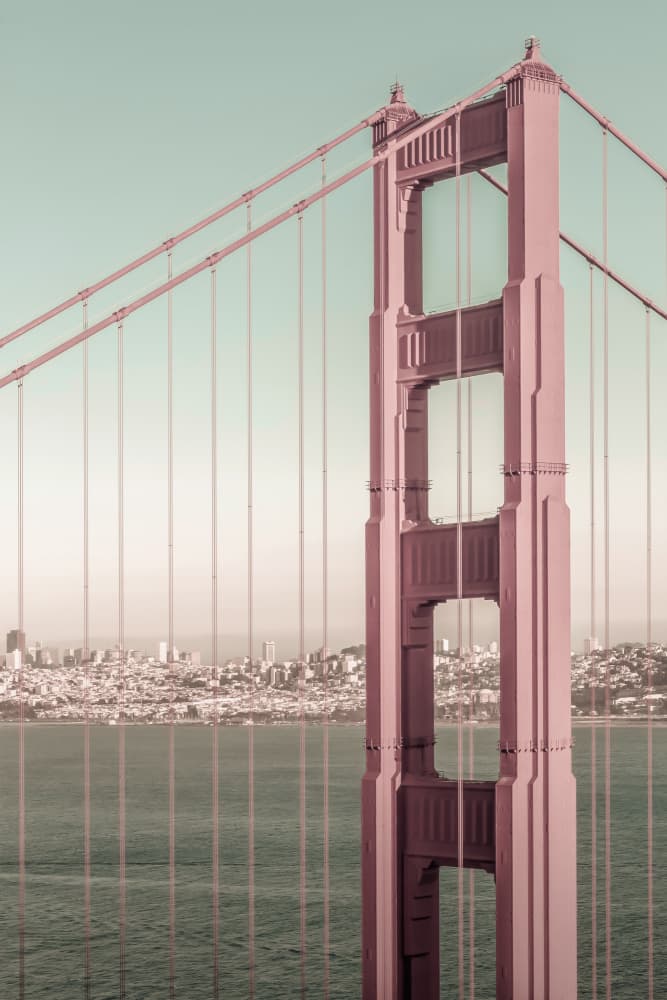 Golden Gate Muted Vista by Melanie Viola — canvas wall art