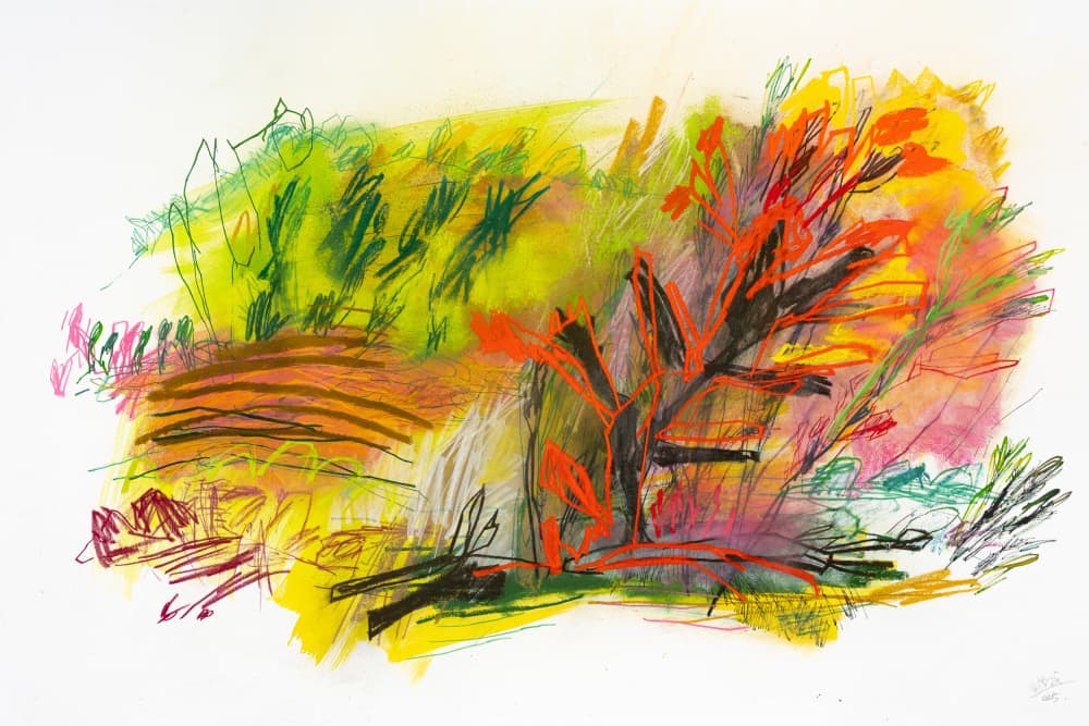 Vibrant Autumn Landscape by Mette Rix — canvas wall art