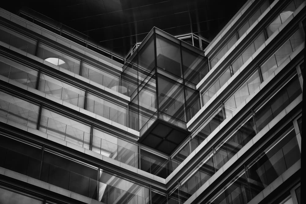 Modern Glass Architecture by Secundino Losada — canvas wall art