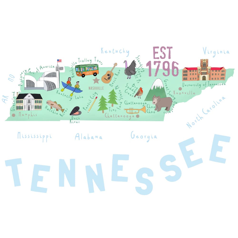 Charming Tennessee Adventures by Carla Daly — canvas wall art