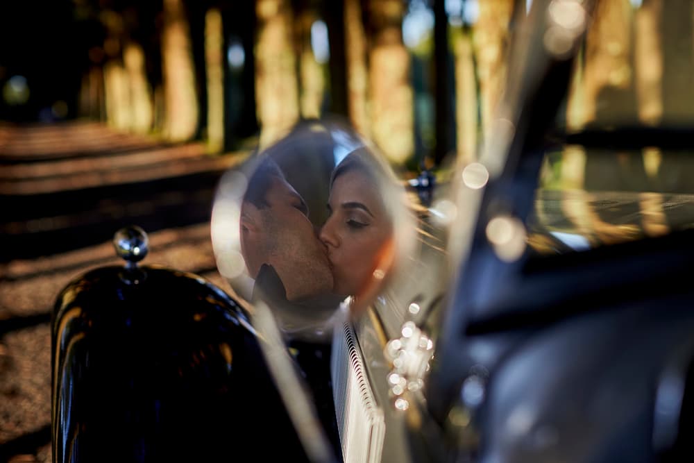 Romantic Car Reflection by Luís Godinho — canvas wall art