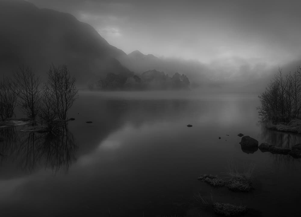 Misty Mountain Lake by Rob Darby — canvas wall art