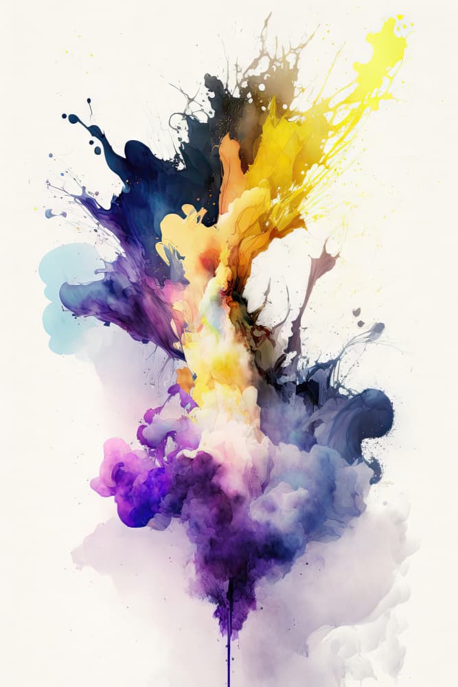 Abstract Ink Burst by Mauro — canvas wall art