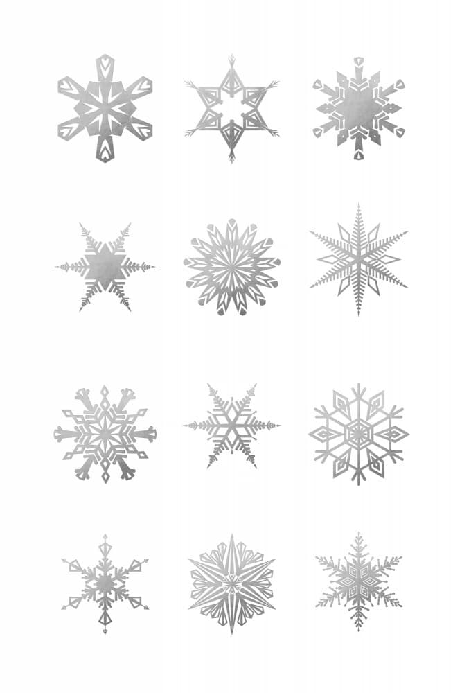 Elegant Winter Snowflakes by Rosana Laiz Blursbyai — canvas wall art