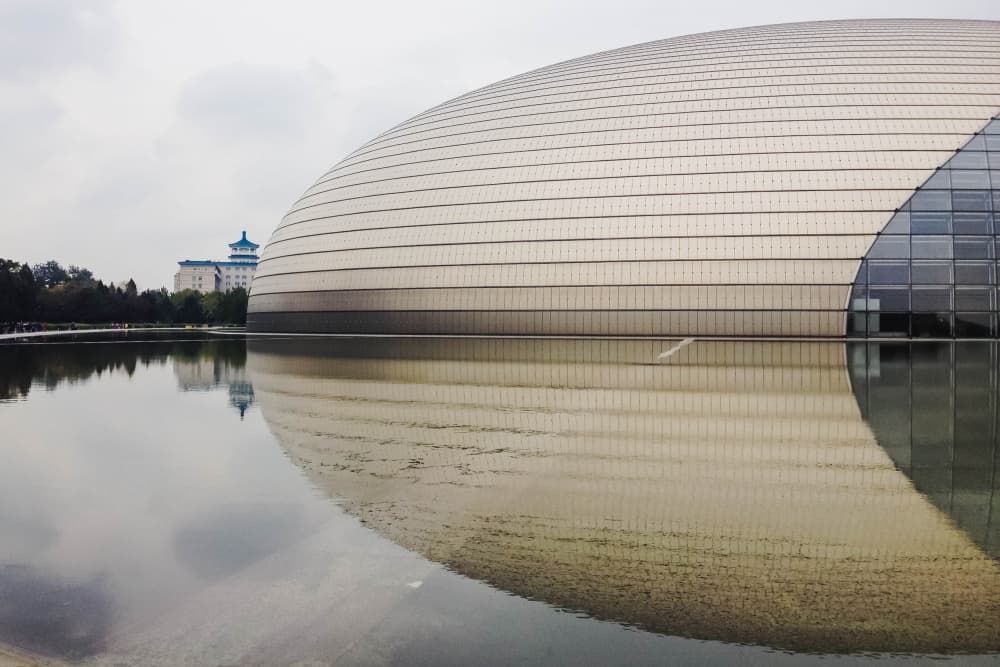 Serene Architectural Reflection by Olga Varlakova — canvas wall art