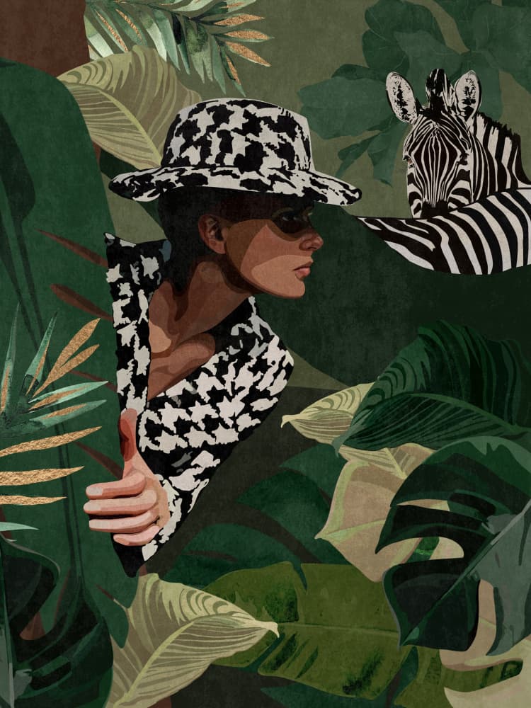 Jungle Camouflage by Emel Tunaboylu — canvas wall art