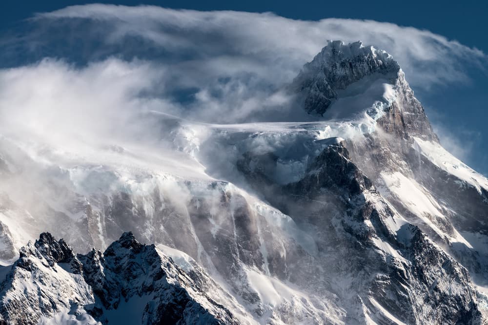 Windswept Mountain Peak by Carlos Guevara Vivanco — canvas wall art
