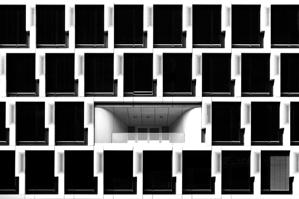 Black White Architecture by Rolf Endermann — canvas wall art