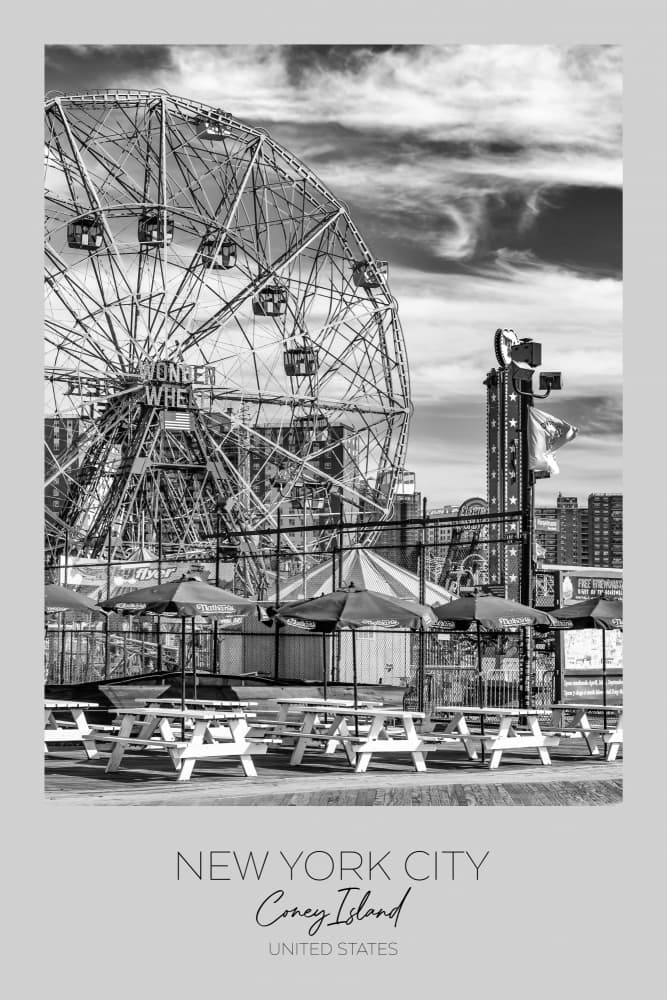 Coney Island Wonder Wheel by Melanie Viola — canvas wall art