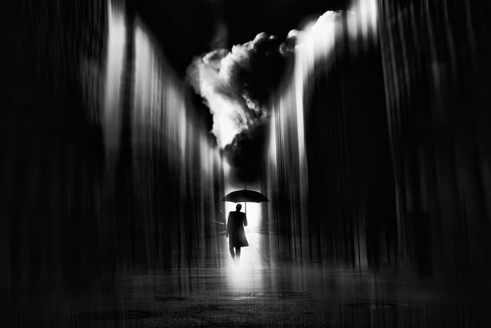 Dark Rainy Journey by Stefan Eisele — canvas wall art