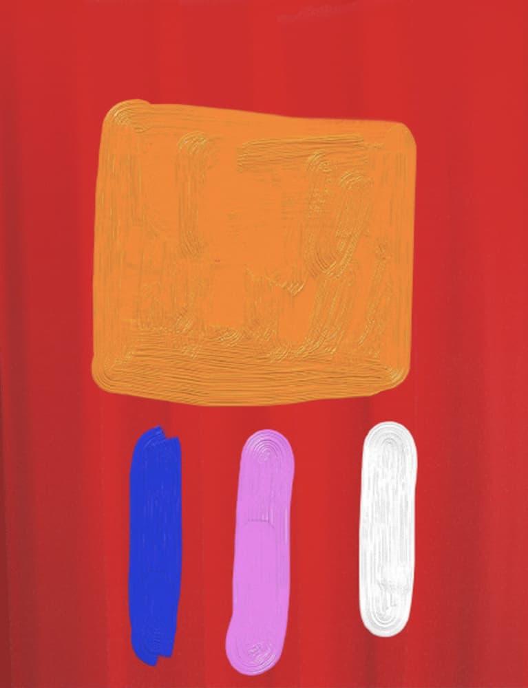 Abstract Color Blocks by Aylin Demir — canvas wall art