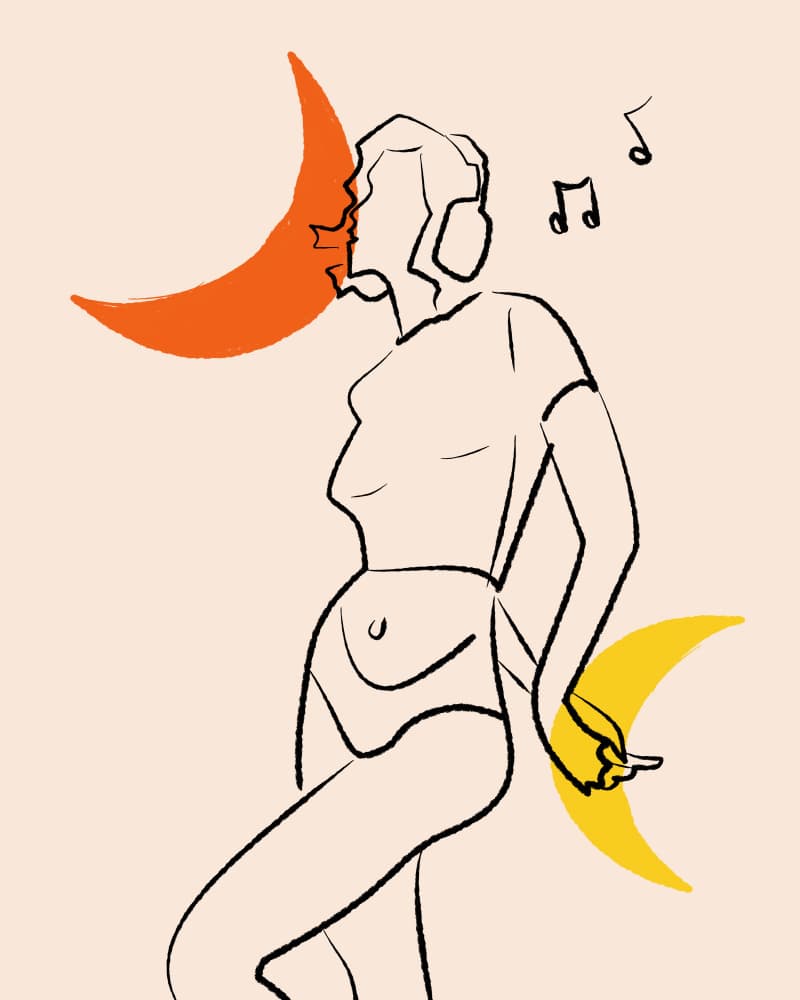 Singing With The Moon by Kintsugi99 — canvas wall art