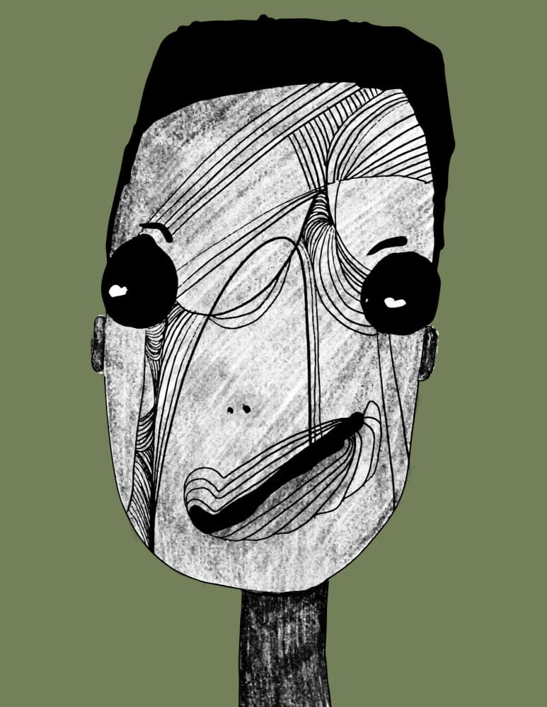 Quirky Face Character by Ebony Carter — canvas wall art