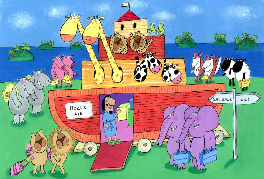 Noah's Ark Adventure by Carla Daly — canvas wall art