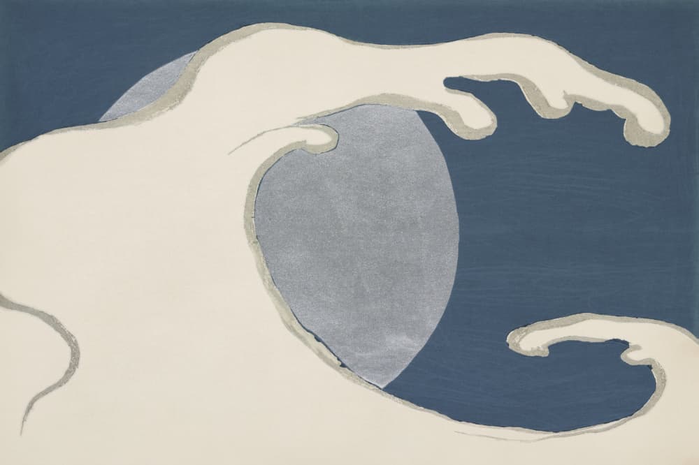 Waves and sun from Momoyogusa by Kamisaka Sekka — canvas wall art