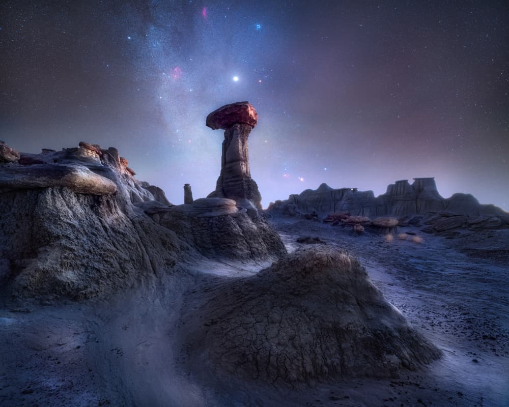 Starry Desert Hoodoo by Abhijit Patil — canvas wall art