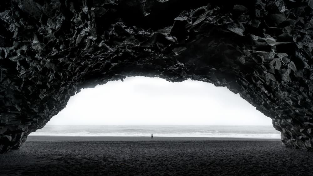 Black Sands Cave Arch by James Zhen Yu — canvas wall art