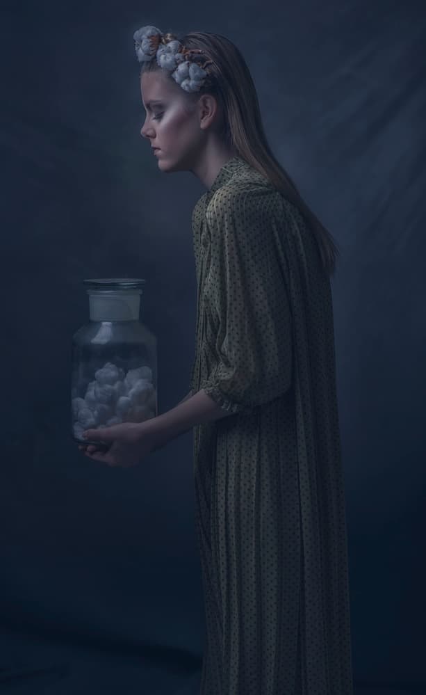 Ethereal Cotton Portrait by Ewa Cwikla — canvas wall art