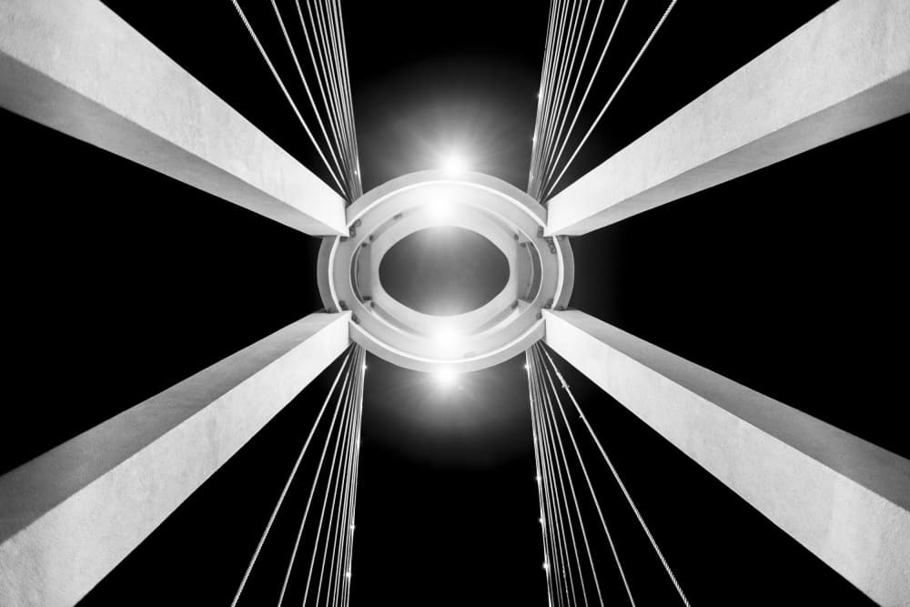 Sleek Bridge Geometry by Juan José — canvas wall art