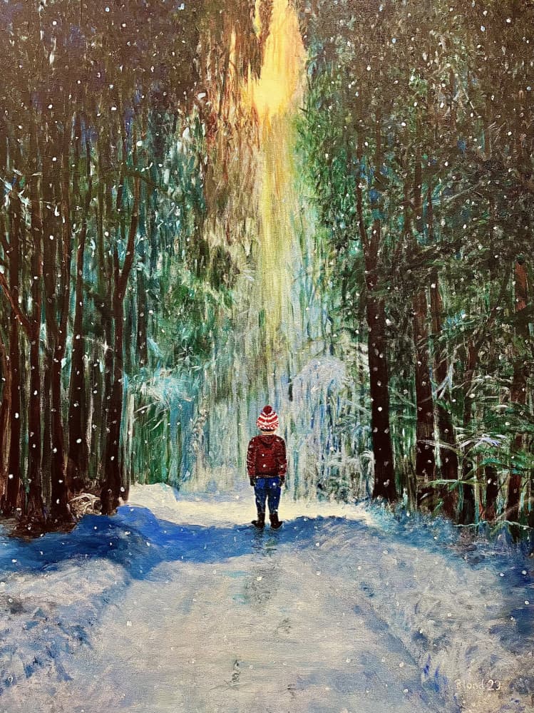Child's Winter Wonder by Tom Blood — canvas wall art