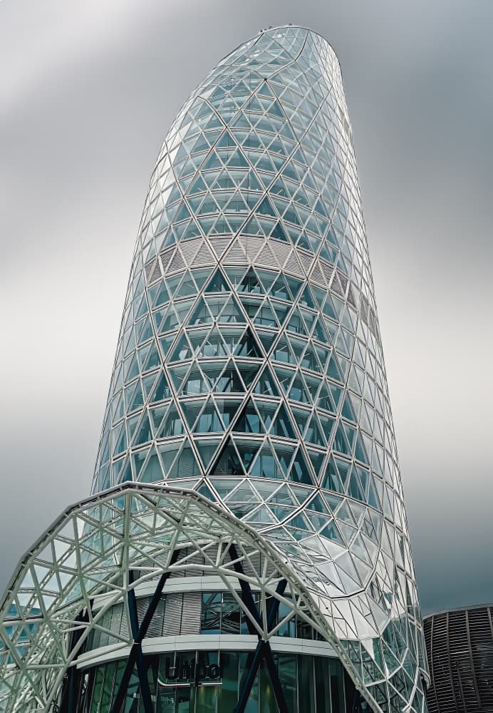 Geometric Glass Tower by Eden Antho — canvas wall art
