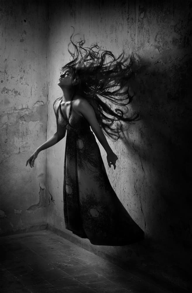 Ethereal Woman Floating by Sebastian Kisworo — canvas wall art