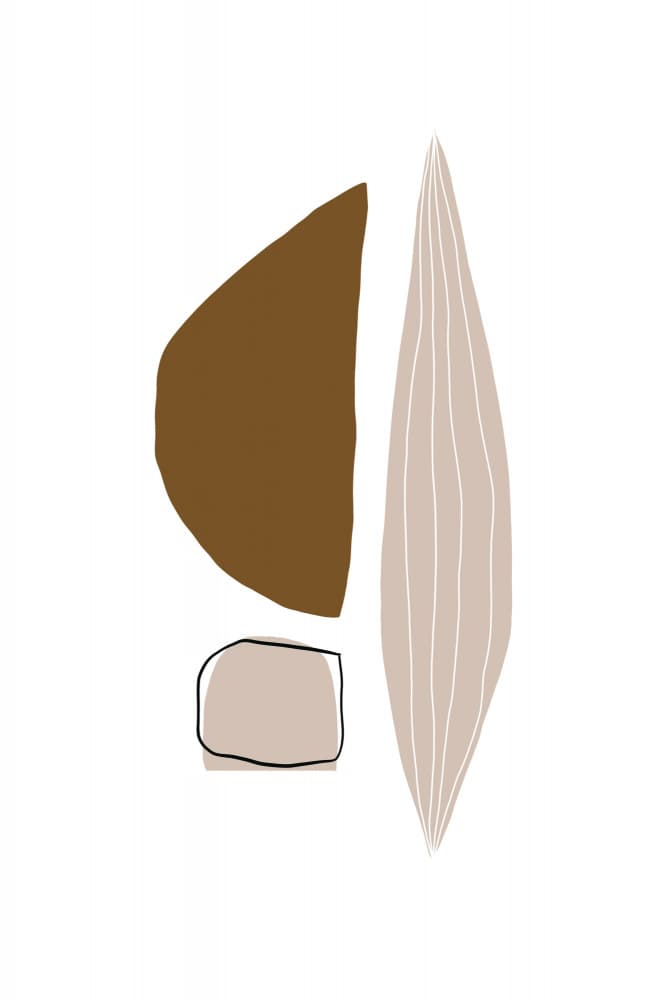 Geometric Shapes in Earthy Tones by uplusmestudio — canvas wall art