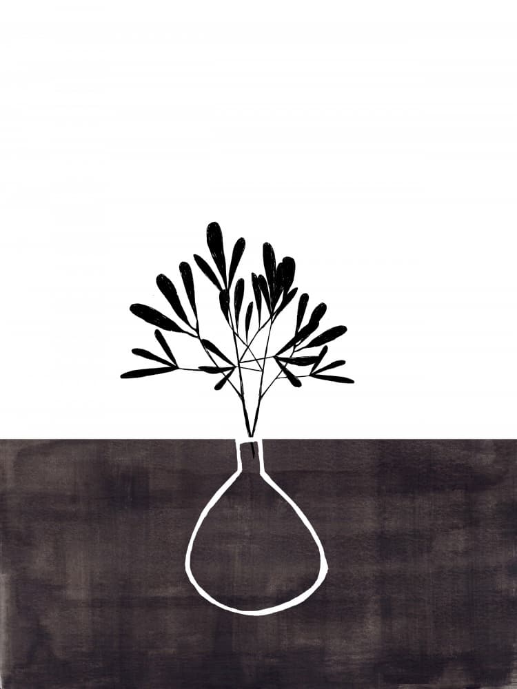 Minimalist Plant Vase by Ejaaz Haniff — canvas wall art