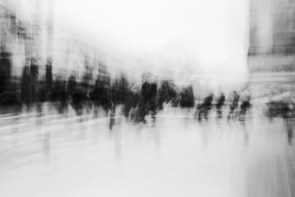 Blurred City Commute by Swen MUN — canvas wall art