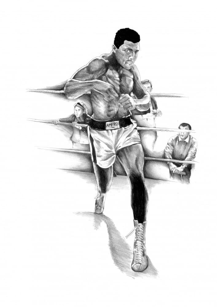 Dynamic Boxing Action by Kulik — canvas wall art