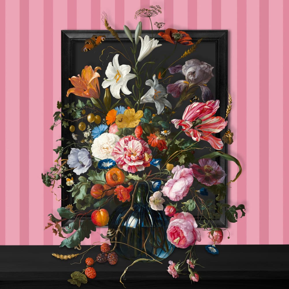 Baroque Floral Still Life by Marja van den Hurk — canvas wall art