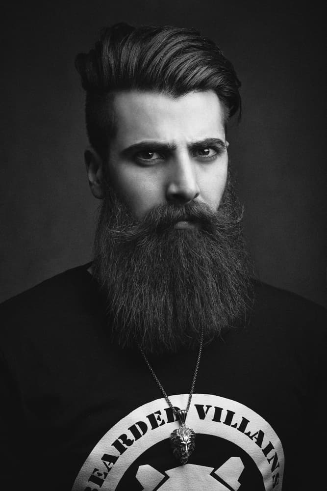 Intense Bearded Man Portrait by Glamour Studio — canvas wall art