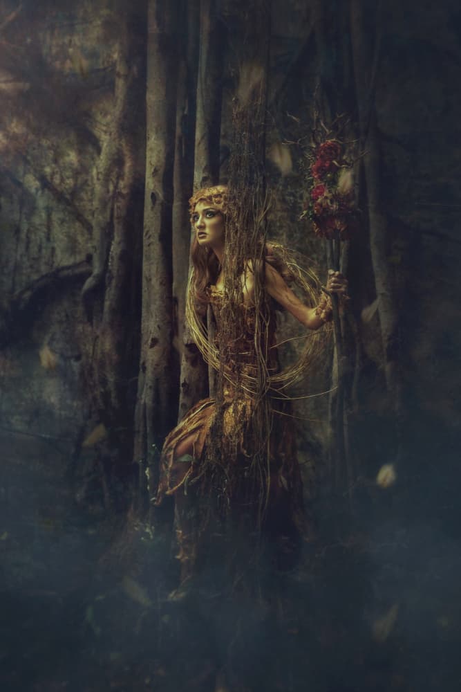 Mystic Forest Woman by Ajar Setiadi — canvas wall art