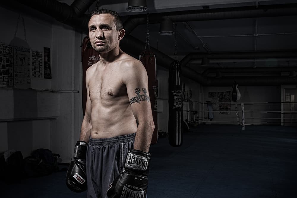 Focused Boxer In Gym by Alvaro Perez — canvas wall art
