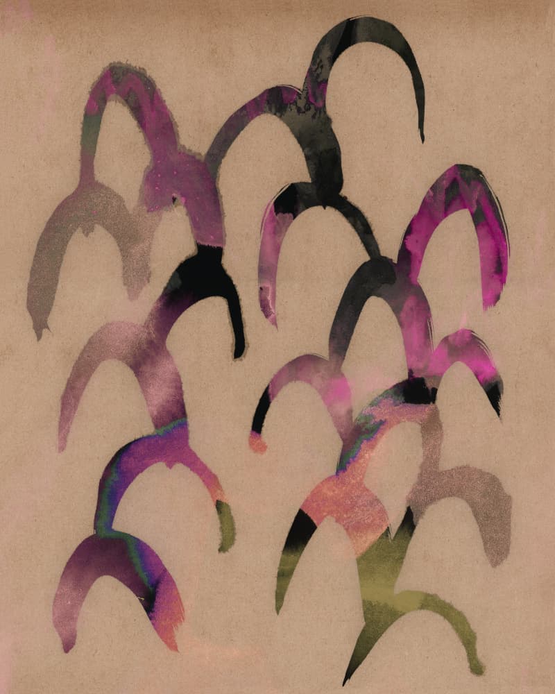 Fluid Dancing Figures by Renée Stramel — canvas wall art
