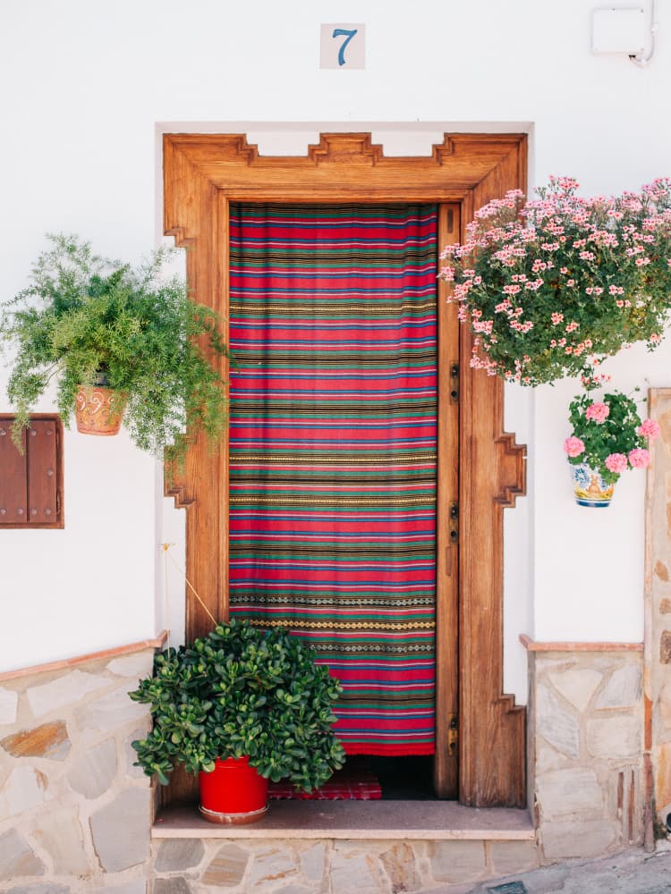 Vibrant Doorway Charm by Claudia Casal — canvas wall art