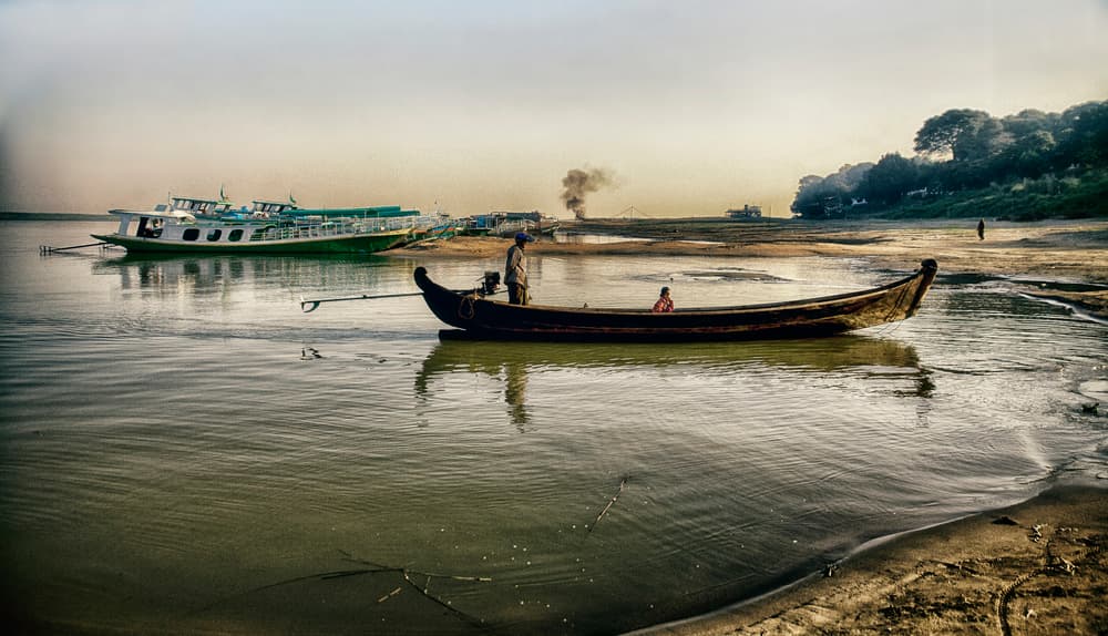 the river Myanmar by Alain Mazalrey — canvas wall art