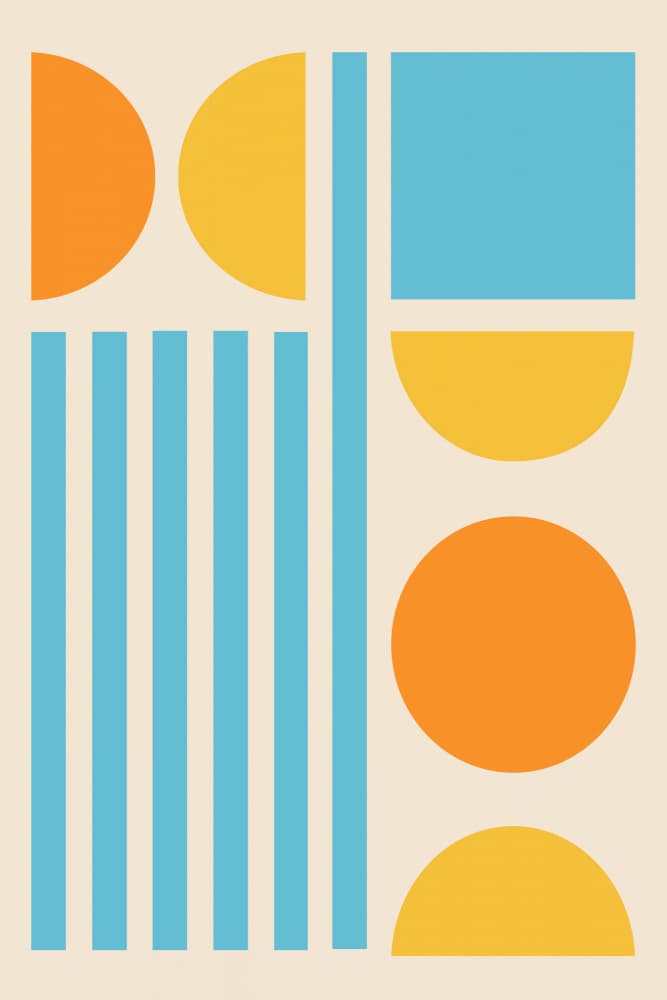 Colorful Geometric Balance by jay stanley — canvas wall art