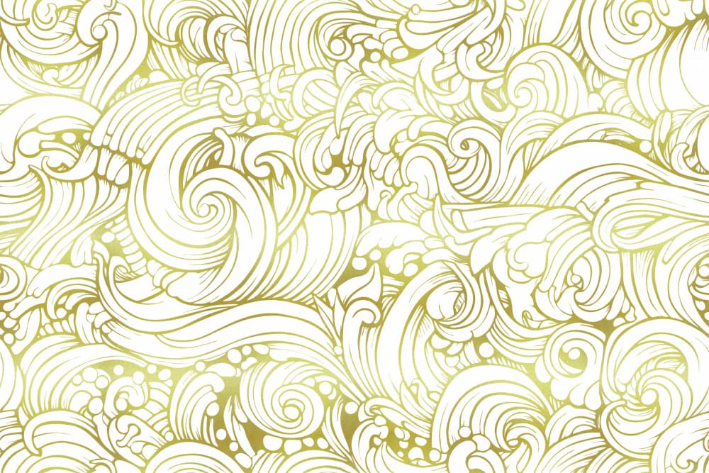 Elegant Golden Swirls by Vitor Costa — canvas wall art