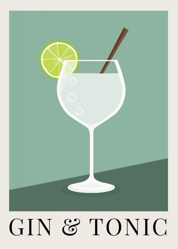 Gin Tonic with Lime by Andreas Magnusson — canvas wall art