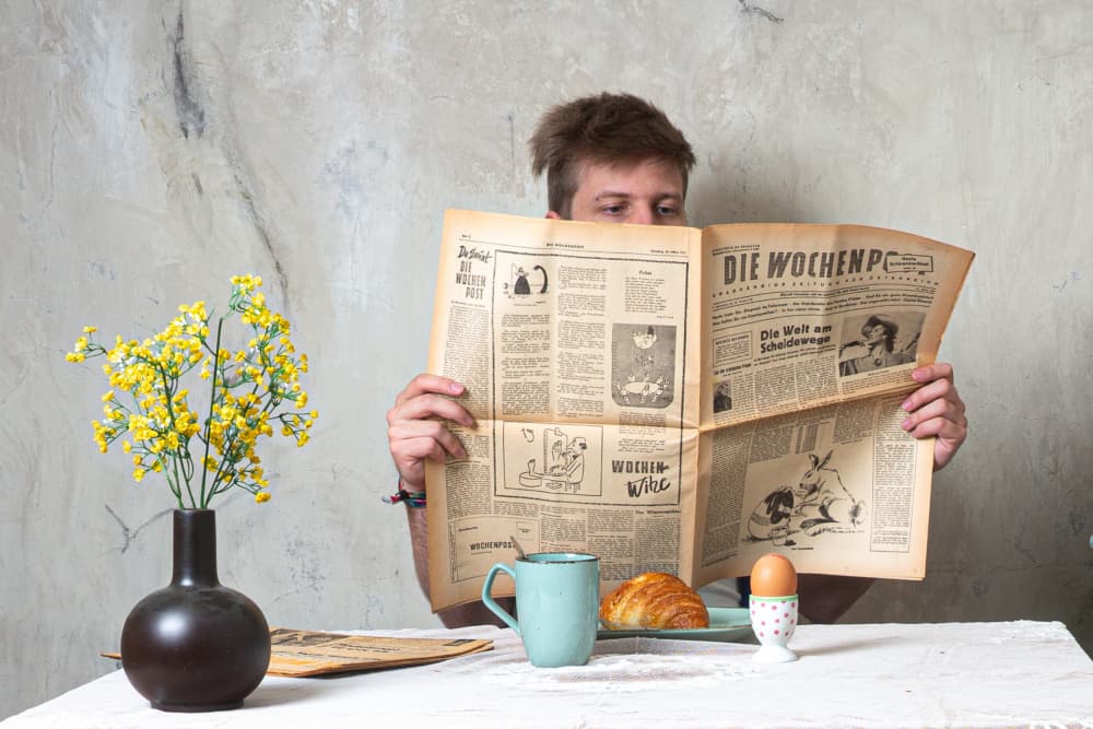 Relaxed Morning News by Ruth Franke — canvas wall art